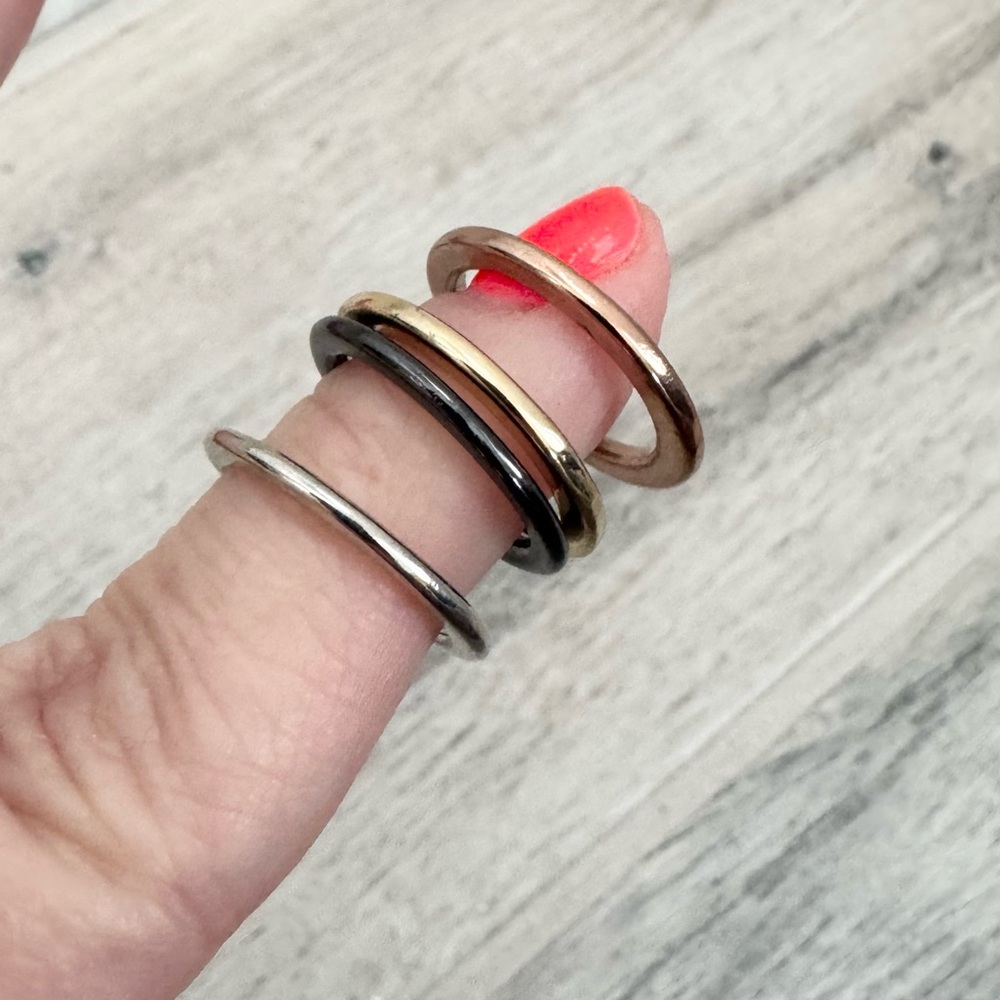 Mixed Metal Stacking Rings - Picture 3 of 5